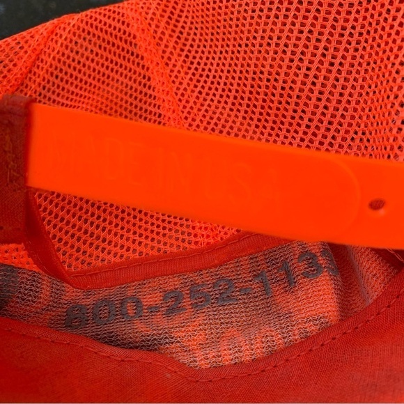 Vintage 3 Stripe Mesh SnapBack Trucker Hat Call Before Dig Retro Made in USA - Picture 7 of 7